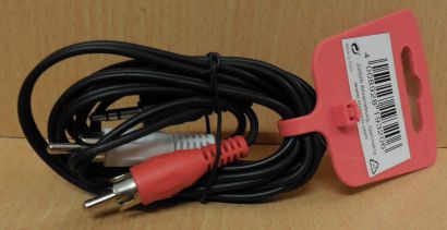 Vivanco 1,5m Cinch Klinke Kabel 2x Cinch Stecker Klinkenstecker 3,5mm* so774