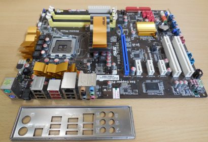 Asus P5QD Turbo Rev1.00G Mainboard +Blende So775 P45 FSB1600 DDR2 SATA PCIe*m788