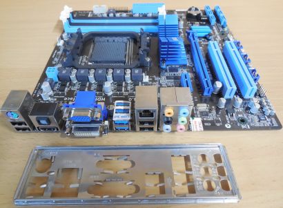 Asus M5A78L-M USB3 Rev1.00 Mainboard +Blende Sockel AM3 AM3+ PCIe DDR3* m796