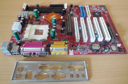MSI MS-6330 K7T Turbo2 Mainboard +Blende Sockel A 462 SD-RAM AGP Audio* m803