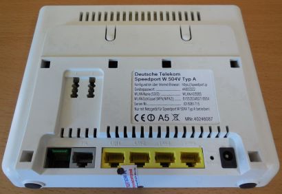Deutsche Telekom Speedport W 504V Typ A Router ADSL2+ VOIP 2x TAE 4x LAN* nw535