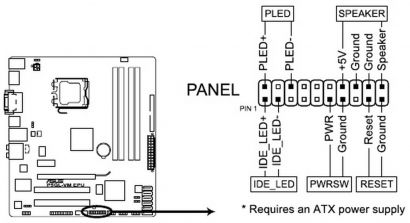 ASUS Q-Design Systemtafelanschluss 20-8 polig Panel für Asus Mainboard* pz2019