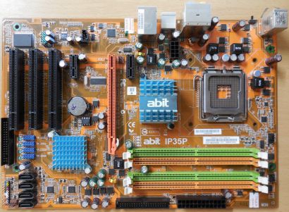 Abit IP35P V1.0 Mainboard+Blende Intel P35 Sockel 775 DDR2 PCIe GbLAN Audio*m823