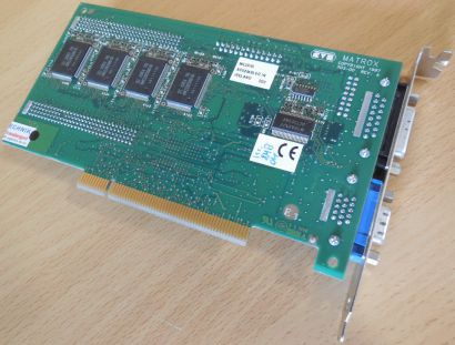 Matrox MIL2P 8I Millennium II 8MB 64-Bit PCI TVTuner MIL2 RRSTI VGA S-Video*g354