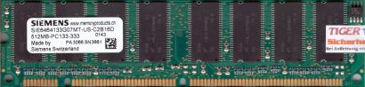 Siemens SIE6464133G07MT-US-C2B16D PC133 512MB SDRAM 133MHz SD RAM* r473