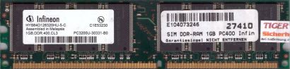 Infineon HYS64D128320HU-5-C PC-3200 1GB DDR1 400MHz Arbeitsspeicher RAM* r478