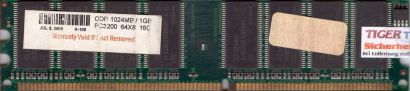 NoName PC-3200 1GB DDR1 400MHz Arbeitsspeicher DDR RAM mit Infineon Chips* r484