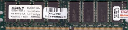 Buffalo D1U400BW-1GEFJ PC3200 CL3 1GB DDR1 400MHz Arbeitsspeicher RAM* r486