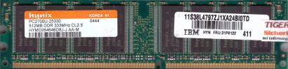 Hynix HYMD264646D8J-J AA-M PC-2700 512MB DDR1 333MHz Arbeitsspeicher RAM* r534