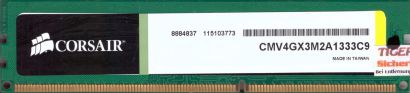 Corsair CMV4GX3M2A1333C9 PC3-10600 2GB DDR3 1333MHz Arbeitsspeicher RAM* r541