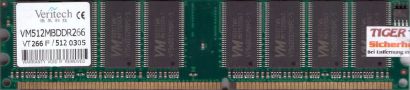 Veritech VM512MBDDR266 PC-2100 512MB DDR1 266MHz Arbeitsspeicher RAM* r572