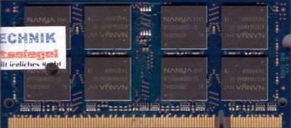 Nanya NT1GT64U8HB0BN-3C PC2-5300 1GB DDR2 667MHz SODIMM Arbeitsspeicher* lr07