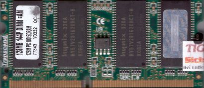 Transcend PC100 128MB 144P SDRAM 100MHz SODIMM SD RAM Arbeitsspeicher* lr36