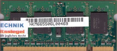 Aeneon AET660SD00-370A98X PC2-4200 512MB DDR2 533MHz SODIMM Arbeitsspeicher*lr56