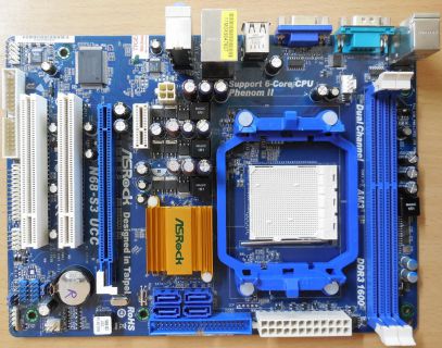 ASRock N68-S3 UCC Rev1.02 Mainboard +Zubehör Sockel AM3 PCIe VGA LAN Audio* m837
