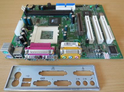 MSI MS-6318 Medion 2000 Ver 2 Mainboard +Blende Sockel 370 AGP PCI Audio* m839