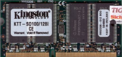 Kingston KTT-SO100 128I PC100 128MB SDRAM 100MHz SODIMM 9902206-012 B00* lr58