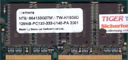 Siemens NTB1664133G07MV-TW-K1B08D PC133 128MB SDRAM 133MHz SODIMM SD RAM* lr64