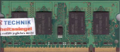 Samsung M470T2864QZ3-CF7 PC2-6400 1GB DDR2 800MHz SODIMM Arbeitsspeicher* lr65