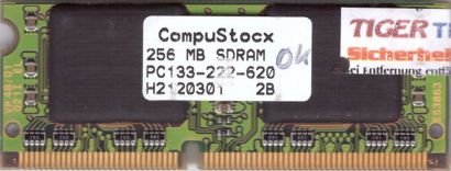 CompuStocx PC133 256MB SDRAM 133MHz SODIMM SD RAM Laptop Arbeitsspeicher* lr82