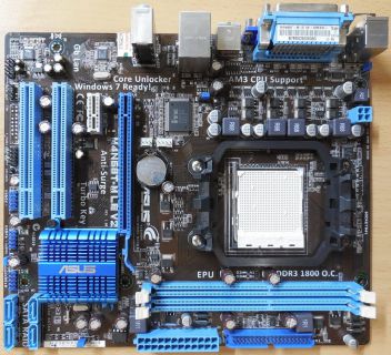 Asus M4N68T-M LE V2 Rev1.00 Mainboard +Blende AMD Sockel AM3 DDR3 PCIe IDE* m848