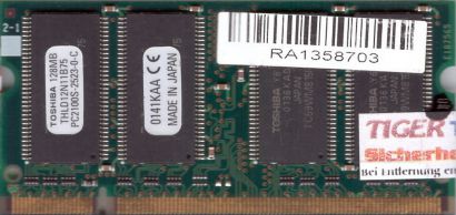 Toshiba THLD12N11B75 PC-2100 128MB DDR1 266MHz SODIMM Arbeitsspeicher* lr91