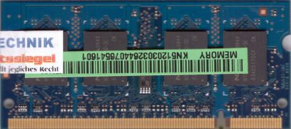 Nanya NT512T64UH8B0FN-3C PC2-5300 512MB DDR2 667MHz SODIMM Arbeitsspeicher* lr92