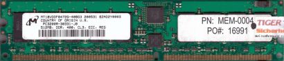 Micron MT18VDDF6472G-40BG3 PC-3200R 512MB DDR1 400MHz Server ECC Reg RAM* r597