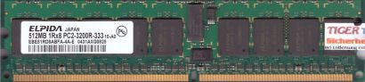 Elpida EBE51RD8ABFA-4A-E PC2-3200R 512MB DDR2 400MHz Server ECC Reg RAM* r601