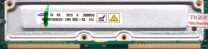 Samsung MR16R1628EG0-CM8 800-40 PC800 256MB 8 RDRAM 800MHz Rambus RIMM* r605