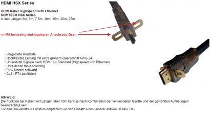HDMI Kabel HSX 04001933 High Professional Series 10m Super Qualität* so21