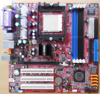MSI MS-7093 Ver 1.0 RS480M2 Mainboard +Blende Sockel 939 PCIe DDR LAN VGA* m875