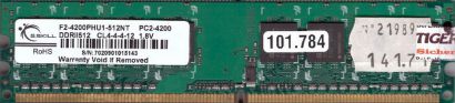 G.SKILL F2-4200PHU1-512NT PC2-4200 512MB DDR2 533MHz Arbeitsspeicher RAM* r635