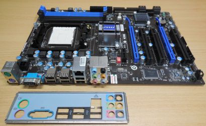 MSI 870-G45 MS-7599 Ver2.1 Mainboard +Blende AMD Sockel AM3 DDR3 PCIe SATA* m881