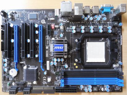 MSI 870-G45 MS-7599 Ver2.1 Mainboard +Blende AMD Sockel AM3 DDR3 PCIe SATA* m881