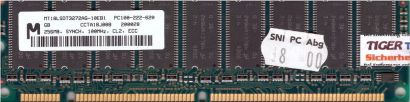 Micron MT18LSDT3272AG-10EB1 PC100 256MB 100MHz ECC Arbeitsspeicher SD RAM* r642