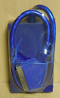 SCART Verteiler blau mit ca. 0,35m Kabel 3x Buchse 1x Stecker* so794