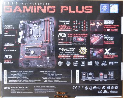MSI Z270 Gaming Plus Mainboard NEU OVP Intel Sockel 1151 MS-7A75 Ver 1.0* m889