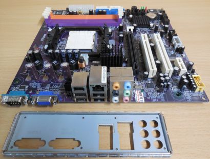 ECS Elitegroup AMD690VM-FMH Ver1.0A Mainboard+Blende Sockel AM2 SATA DDR2* m901