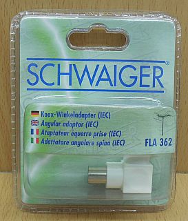 Schwaiger FLA 362 031 Winkel Kupplung Adapter IEC Winkelkupplung* so805