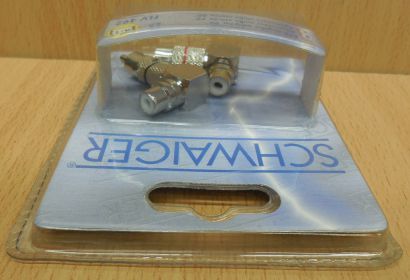 Schwaiger FLV 492 2x AV Cinch Winkeladapter Winkel Adapter Metallstecker* so807