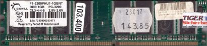 G.SKILL F1-3200PHU1-1GBNT PC-3200 1GB DDR1 400MHz Arbeitsspeicher RAM* r682