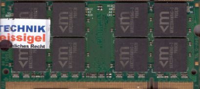 mushkin 991504 PC2-5300 1GB DDR2 667MHz SODIMM Arbeitsspeicher RAM* lr97