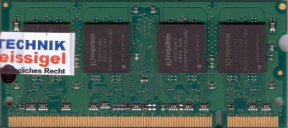 Kingston KVR667D2S5 1G PC2-5300 1GB DDR2 667MHz SODIMM 99U5293-009 A00LF* lr119