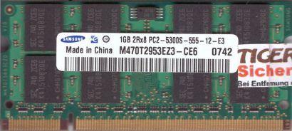 Samsung M470T2953EZ3-CE6 PC2-5300 1GB DDR2 667MHz SODIMM Arbeitsspeicher* lr123