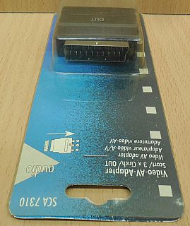 Schwaiger SCA 7310 Scart Video AV Adapter 3x Cinch Buchse Scart Out* so818