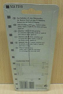 Schwaiger SCA 7310 Scart Video AV Adapter 3x Cinch Buchse Scart Out* so818