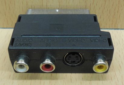 Scart Audio Video AV Adapter 3x Cinch Buchse S VHS Scart Stecker* so823