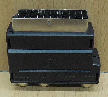 Scart Audio Video AV Adapter 3x Cinch Buchse S VHS Scart Stecker* so823