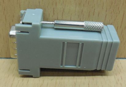 Adapter RJ 45 8 adrig Buchse 9 pol SUB D Stecker nur 8 pol belegt grau* pz766